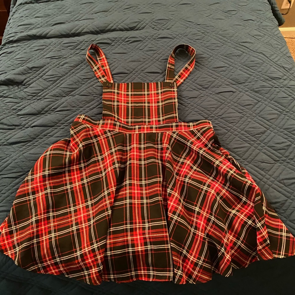 Hell bunny plaid jumper dress (skirt)